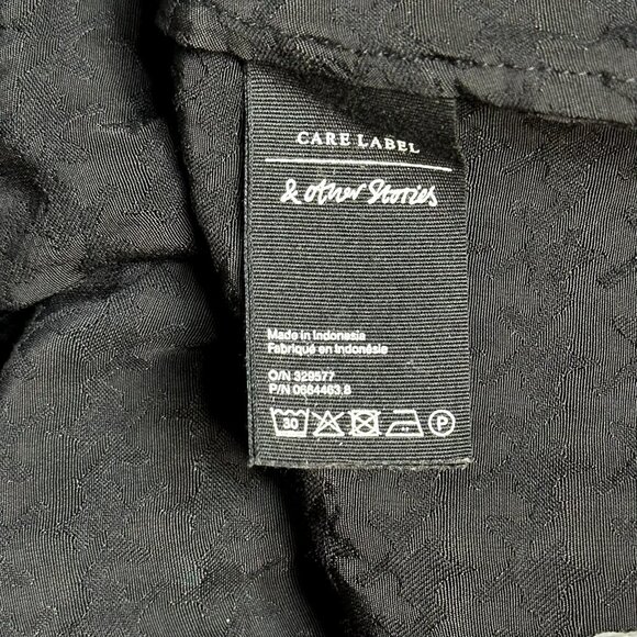 NWOT & Other Stories Stockholm Atelier Black Houndstooth Midi Dress Size 0 - Picture 7 of 8